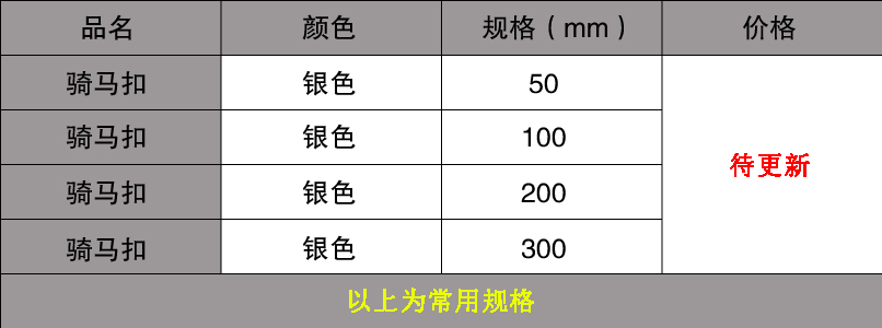 騎馬扣規格